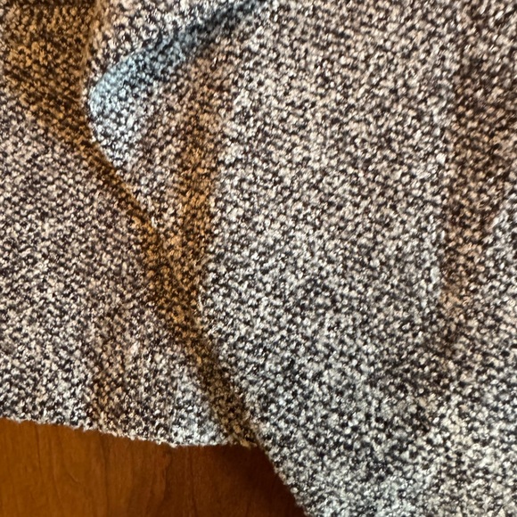 DKNY Jeans Women’s Open Front Soft Tweed-like Draped Sweater Jacket Gray-Black S - Picture 7 of 8